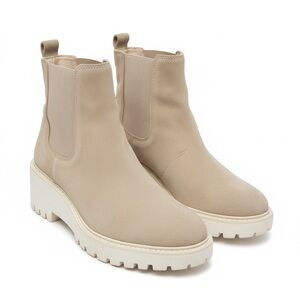 Dolce Vita Haddie Suede Leather Light Tan Platform Boots Size 7.5M